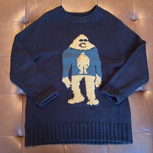 XL air blaster navy sasquatch sweater